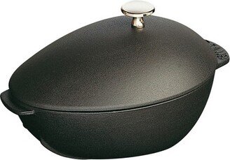 Cast Iron 2-qt Mussel Pot - Matte Black