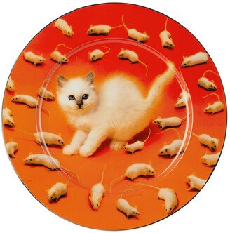 White Toiletpaper Edition Kitten Plate