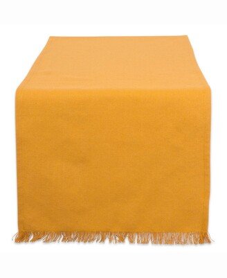 Solid Pumpkin Spice Heavyweight Fringed Table Runner 14