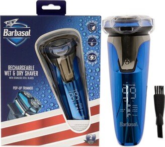 Wet and Dry Compact Size Foil Shaver - Black-Blue by Barbasol for Men - 1 Pc Shaver