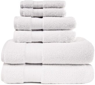 Turkish Highly Absorbent Solid 6Pc Ultra-Plush Turkish Cotton Towel Set
