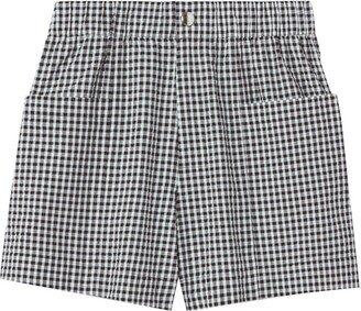 Gingham-Patterned Boxer Shorts