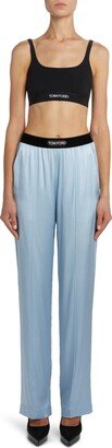 Stretch Silk Satin Pajama Pants