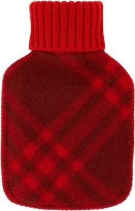 Check-Pattern Ribbed-Edge Hot Water Bottle
