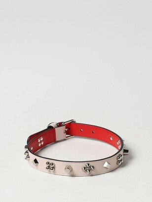 Loubicollar collar in leather with Spikes