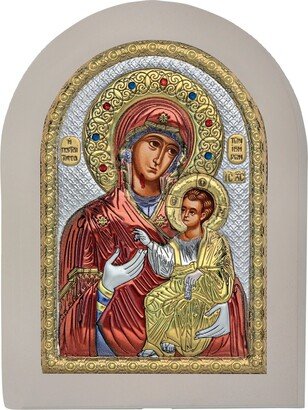Byzantine Silver Orthodox Icon Virgin Mary Greek Orthodox Byzantine Birthday, Name-Day Gift Baptism Home-AB