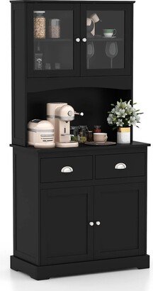 67'' Storage Cabinet Closet Kitchen Pantry Cupboard with - See Details