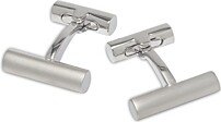 Two Tone Rhodium Plated Bar Cufflinks