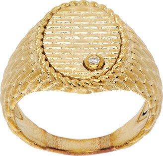 Gold Chevaliere Ovale Ring