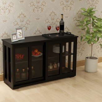 Kitchen Storage Stand Cupboard With Glass Door-AA