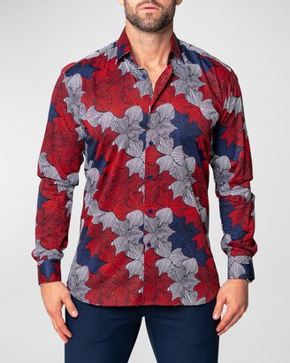 Men's Fibonacci Floral Cluster Sport Shirt