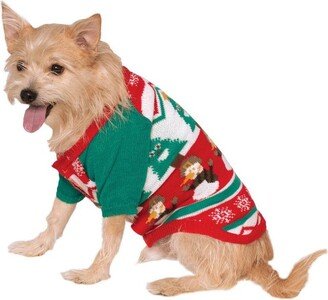 Rubie's X-Mas Patter Sweater Pet Costume, Large