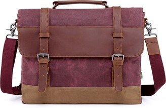 THE SAME DIRECTION Stone Creek Waxed Canvas Briefcase