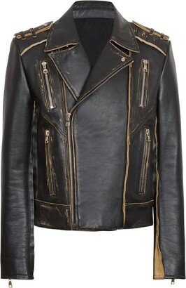 Distressed Leather Jacket