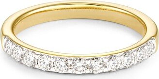 Raleigh 14k Yellow Gold Band Ring in White Diamond