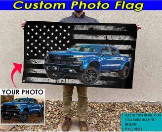 Pickup Truck Gift Lifted Personalized Flag, Unique Gifts For Car Guys, Mud Trucks, Monster Lovers, Flag | Americanflag02