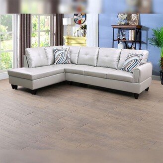 Star Home Living StarHomeLiving POWDER left facing leather Sectional Sofa 2 pieces Set