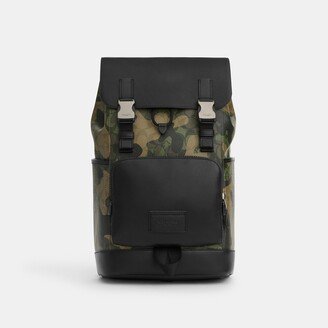 Track Backpack In Signature Canvas With Camo Print