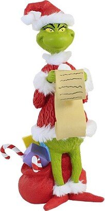 Enesco Christmas Merry Grinchmas - One Figurine 8.25 Inches - Dr Seuss Checking List - 6010972 - Resin - Red