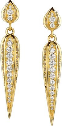 Syna 18k Diamond Stick Dangle Earrings