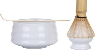 Japanese Matcha Tea Set, Kit, Set With Bowl, Bamboo Whisk, Whisk Holder, Scoop