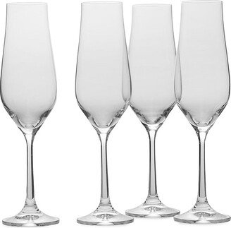 Grace Crystal Four-Piece Champagne Flute Set