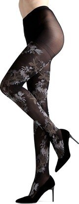 Floral Opaque Tights