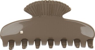 Brown Small Fan Shell Hair Clip-AB