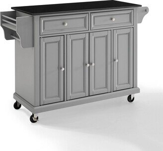 Full Size Granite Top Kitchen Cart-AA