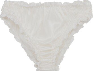 Après-Midi Honey Ruffled Silk Briefs