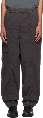 Gray Embroidered Lounge Pants-AB