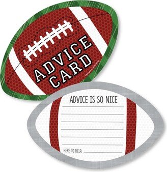 Big Dot Of Happiness End Zone - Football - Wish Card Activities - Shaped Advice Cards Game Set of 20