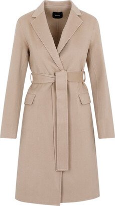 Wrap Coat In Double-Face Wool-Cashmere