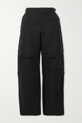 Cotton-ripstop Cargo Pants - Black