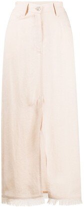 Decorative Pocket Maxi Skirt