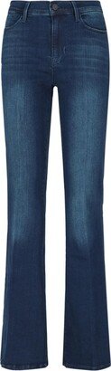 Low-Rise Floor-Length Flared Jeans