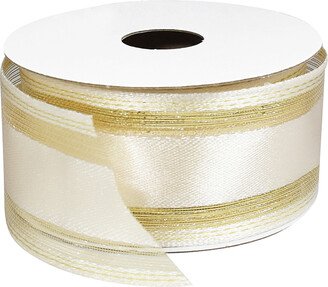 Ribbon Mesh Wired Cream/Gold