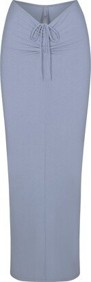 Soft Lounge Ruched Long Skirt | Slate