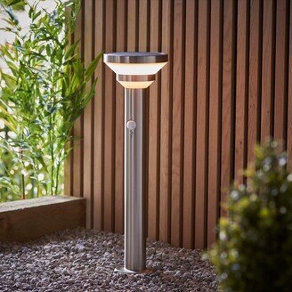 Vogue Lighting Vogue Leif 50cm Outdoor Solar PIR Floor Light Silver