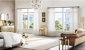 Lina Sheer Curtain 3-in-1 Single Curtain Panel, 50 x 84