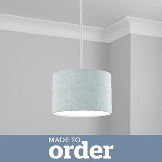 Dunelm Made To Order Cylinder Shade Linoso Duck Egg