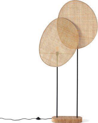 Canopée Rattan Floor Lamp By E. Gallina.