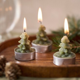 Evergreen Tree Tea Lights, Set of 9