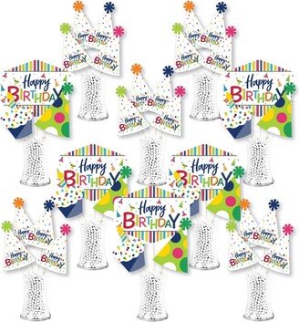 Big Dot Of Happiness Cheerful Happy Birthday - Centerpiece Sticks - Showstopper Table Toppers - 35 Pc