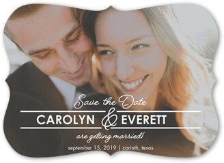 Save The Date Cards: Graceful Union Save The Date, White, 5X7, Matte, Signature Smooth Cardstock, Bracket