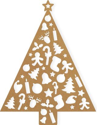 Christmas Tree Cut Out, Wall Art, Home Decor, Hanging, From Quality Cardboard, Available From 5 To 42 Inches