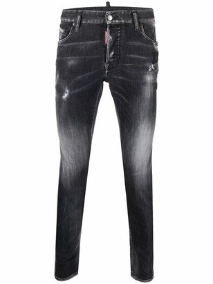 Distressed-Effect Skinny Jeans-AC