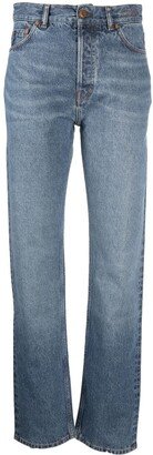 High-Waisted Straight-Leg Jeans-AJ