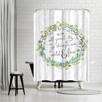 71 x 74 Shower Curtain, Wild & Free by Samantha Ranlet