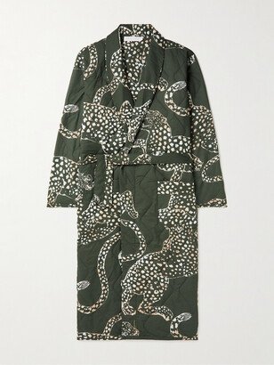 Quilted Printed Cotton Robe